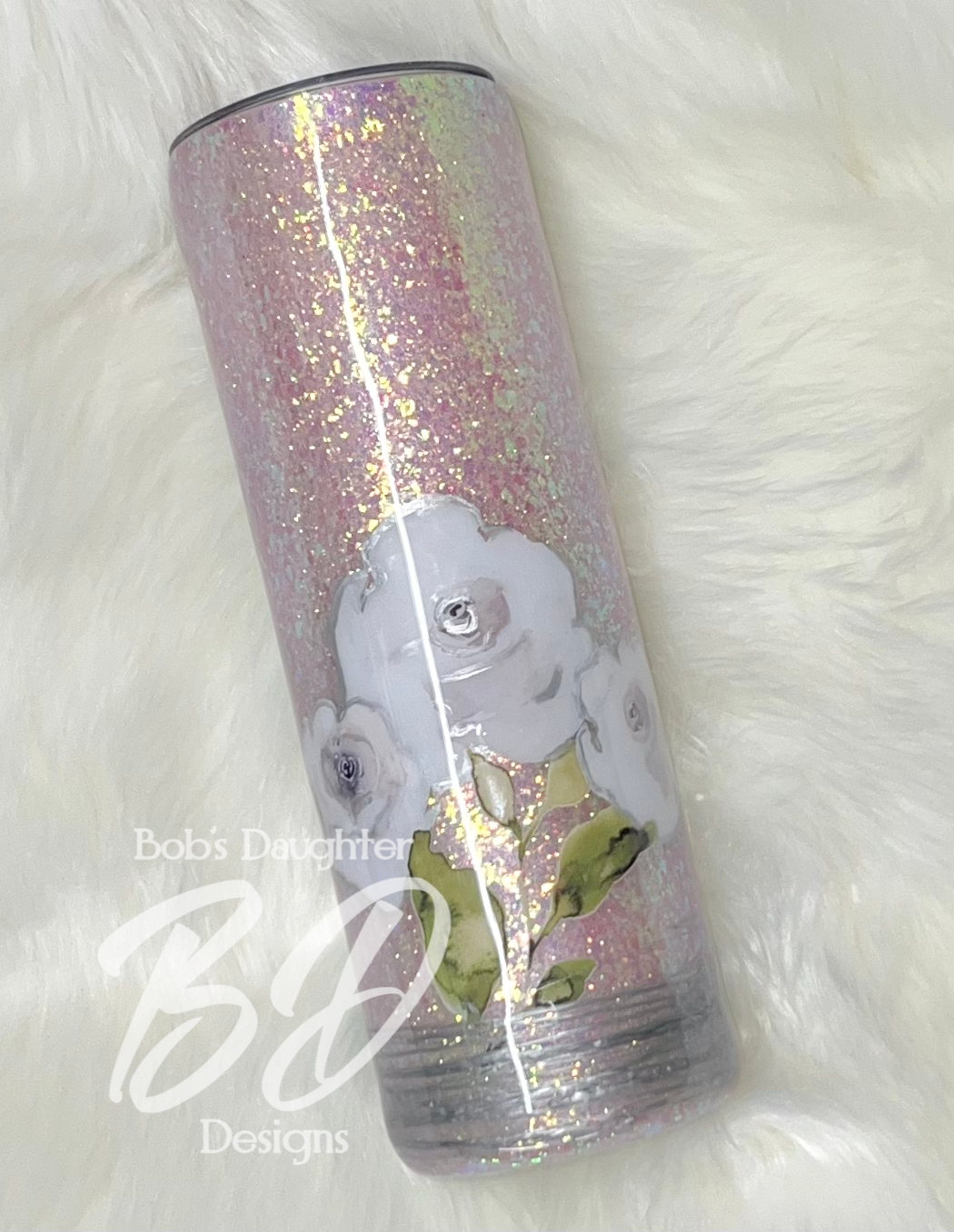 Silver top glitter bobs